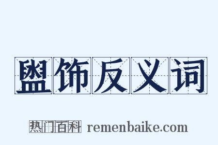 盥饰反义词是什么意思的图片